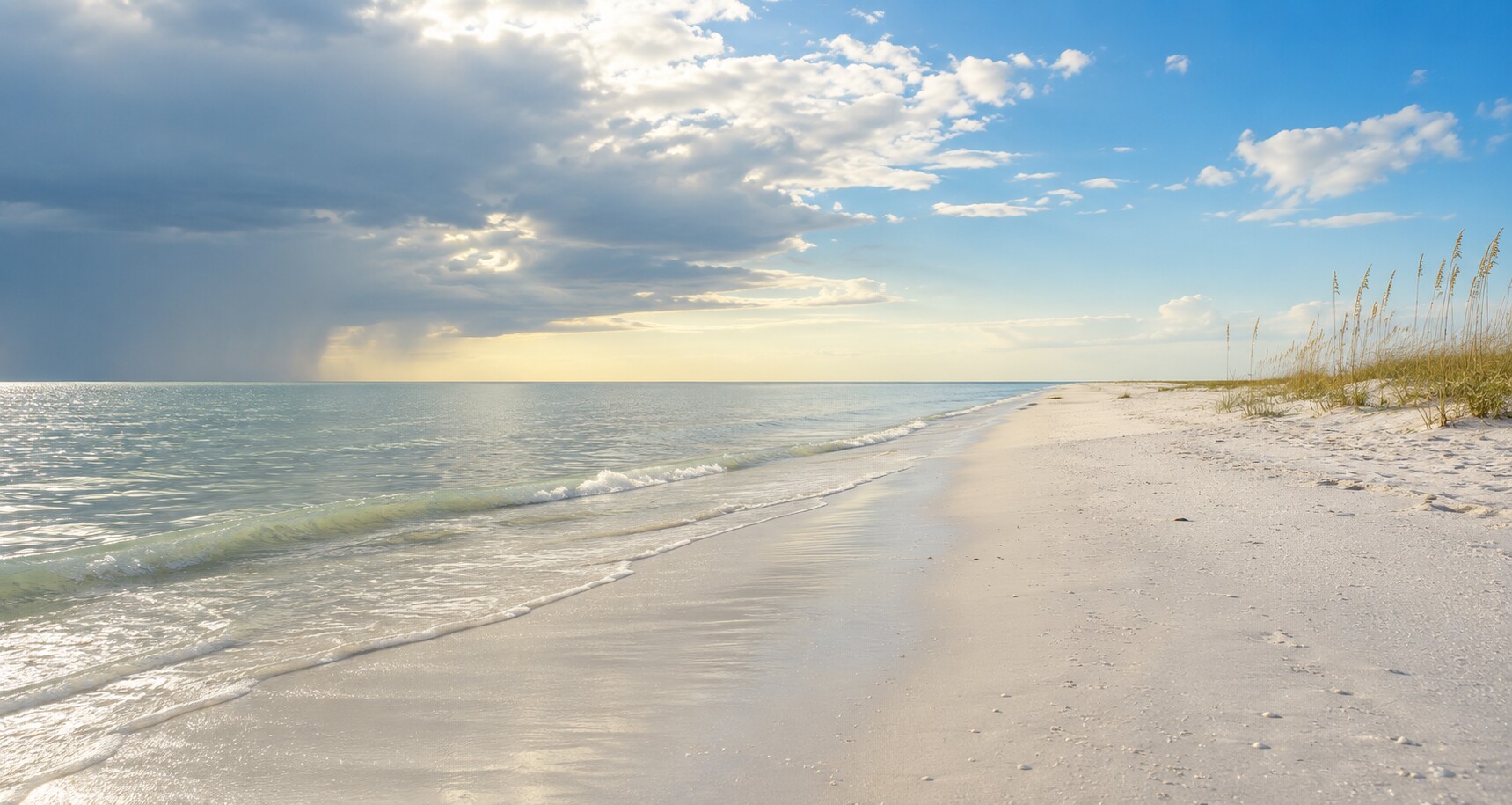 Anna Maria Island Gulf beach after a passing storm